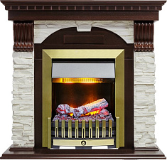 Каминокомплект Dimplex Dublin очаг Danville Antique Brass FB2 темный дуб/сланец белый Dimplex Dublin очаг Danville Antique Brass FB2 темный дуб/сланец белый
