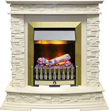 Каминокомплект Dimplex Luzern очаг Danville Antique Brass FB2 слоновая кость Dimplex Luzern очаг Danville Antique Brass FB2 слоновая кость