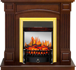 Каминокомплект Royal Flame Boston с очагом Fobos FX M Brass темный дуб Royal Flame Boston с очагом Fobos FX M Brass темный дуб