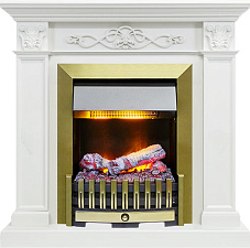 Каминокомплект Dimplex Verona очаг Danville Antique Brass FB2 белый дуб Dimplex Verona очаг Danville Antique Brass FB2 белый дуб