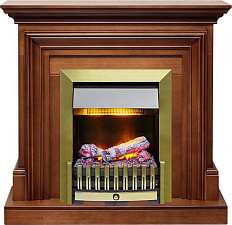 Каминокомплект Dimplex Bradford очаг Danville Antique Brass FB2 орех Dimplex Bradford очаг Danville Antique Brass FB2 орех
